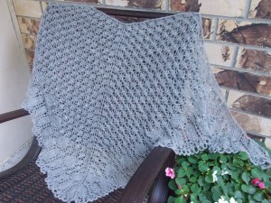 Evelyn Clark's Deciduous Leaf Shawl in Jorstad Creek Gotland Fingering Yarn